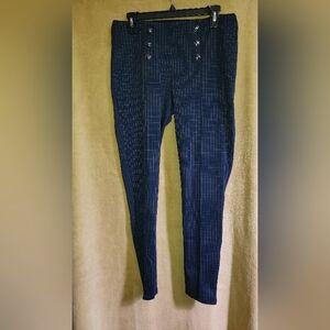Madison Women's Navy Checkered Pants